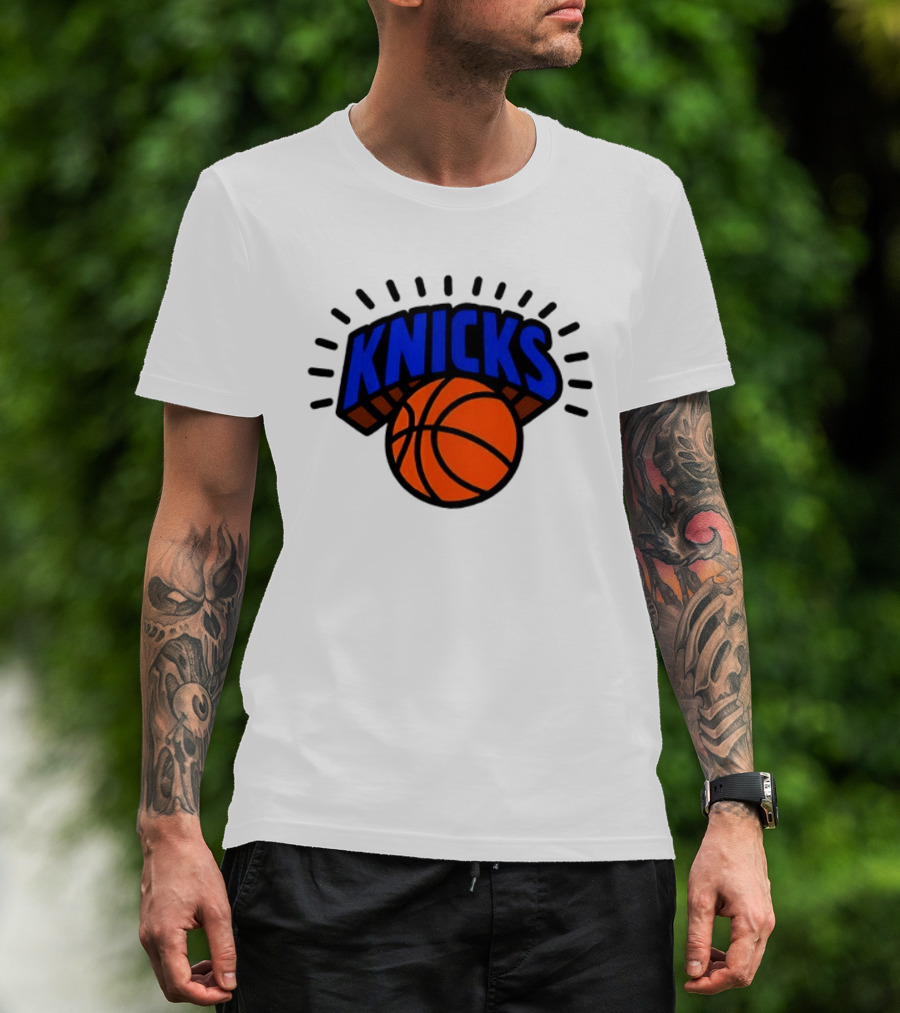 2026 NBA Let's Go New York Knicks Caricatures Two Sided T-Shirt