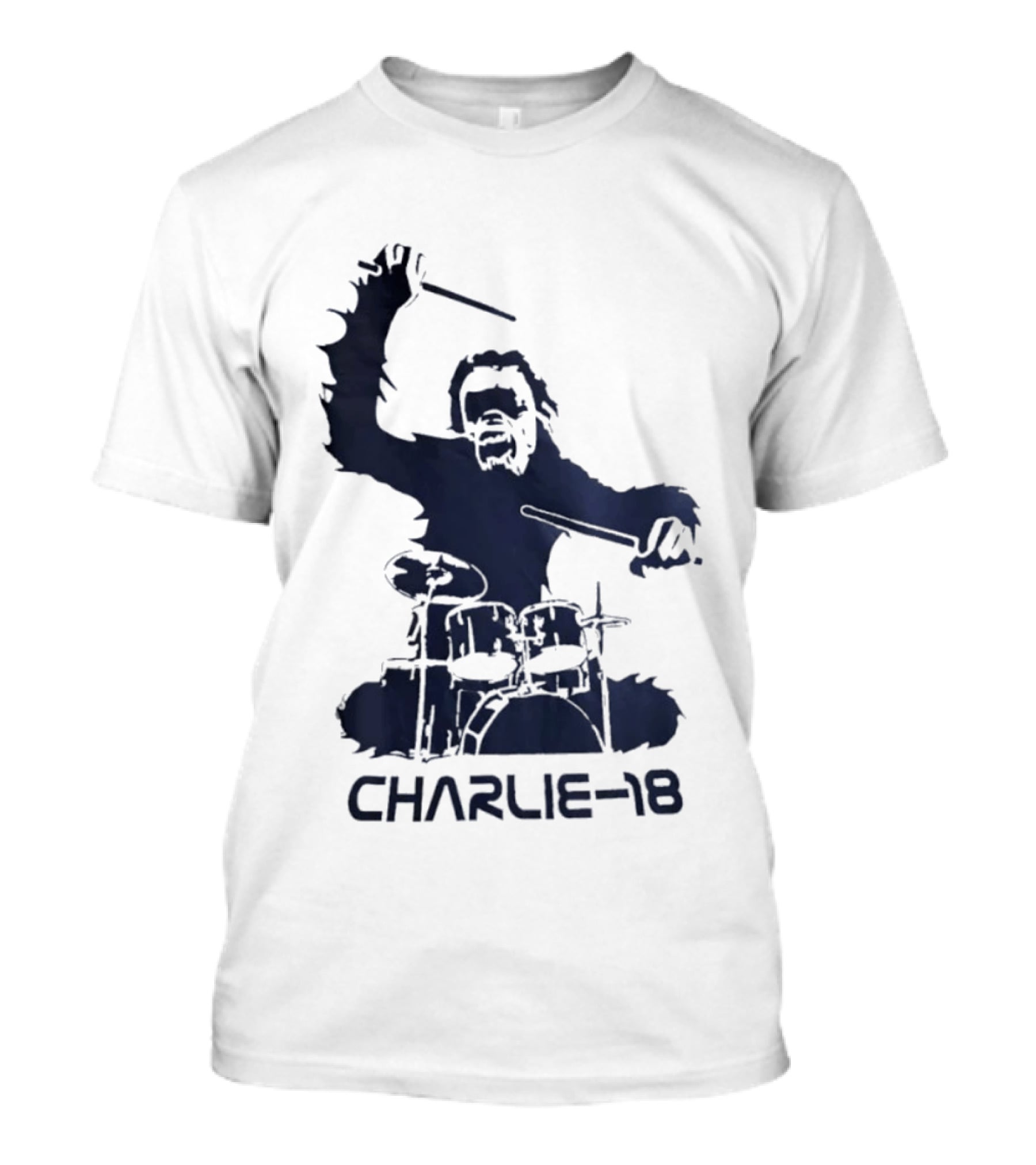 Charlie 18 Bigfoot Drumming T-Shirt