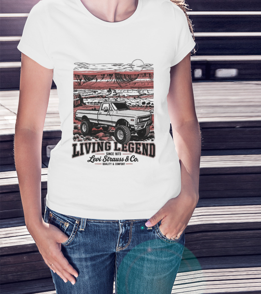 Living Legend Lewis Bros Motor Co Four Wheel Drive Trail Racing Adventure T-Shirt