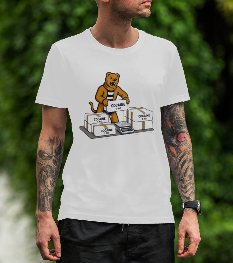Penn State Cocaine 1kg Bear Weighing Parcels T-Shirt