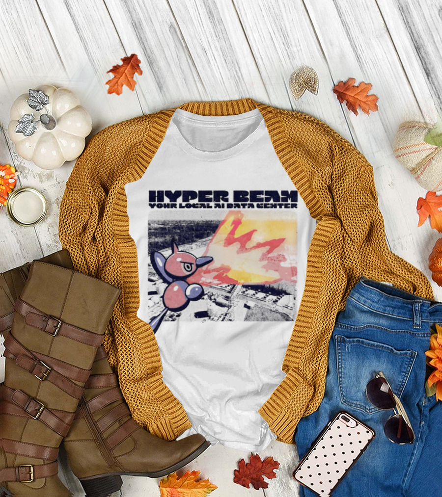Porygon Hyper Beam Your Local AI Data Center Explosion T-Shirt