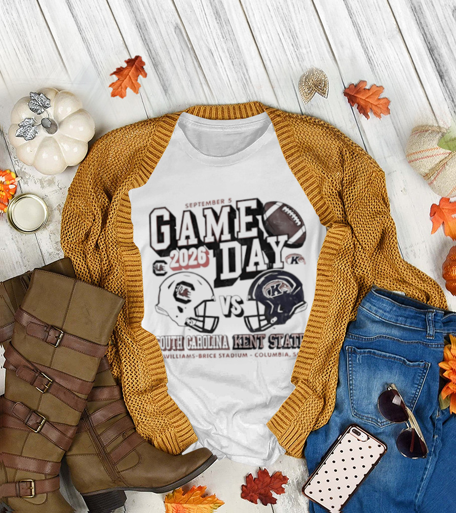 South Carolina Vs Kent State 2026 Game Day Football Helmets Williams Brice Stadium Columbia SC T-Shirt