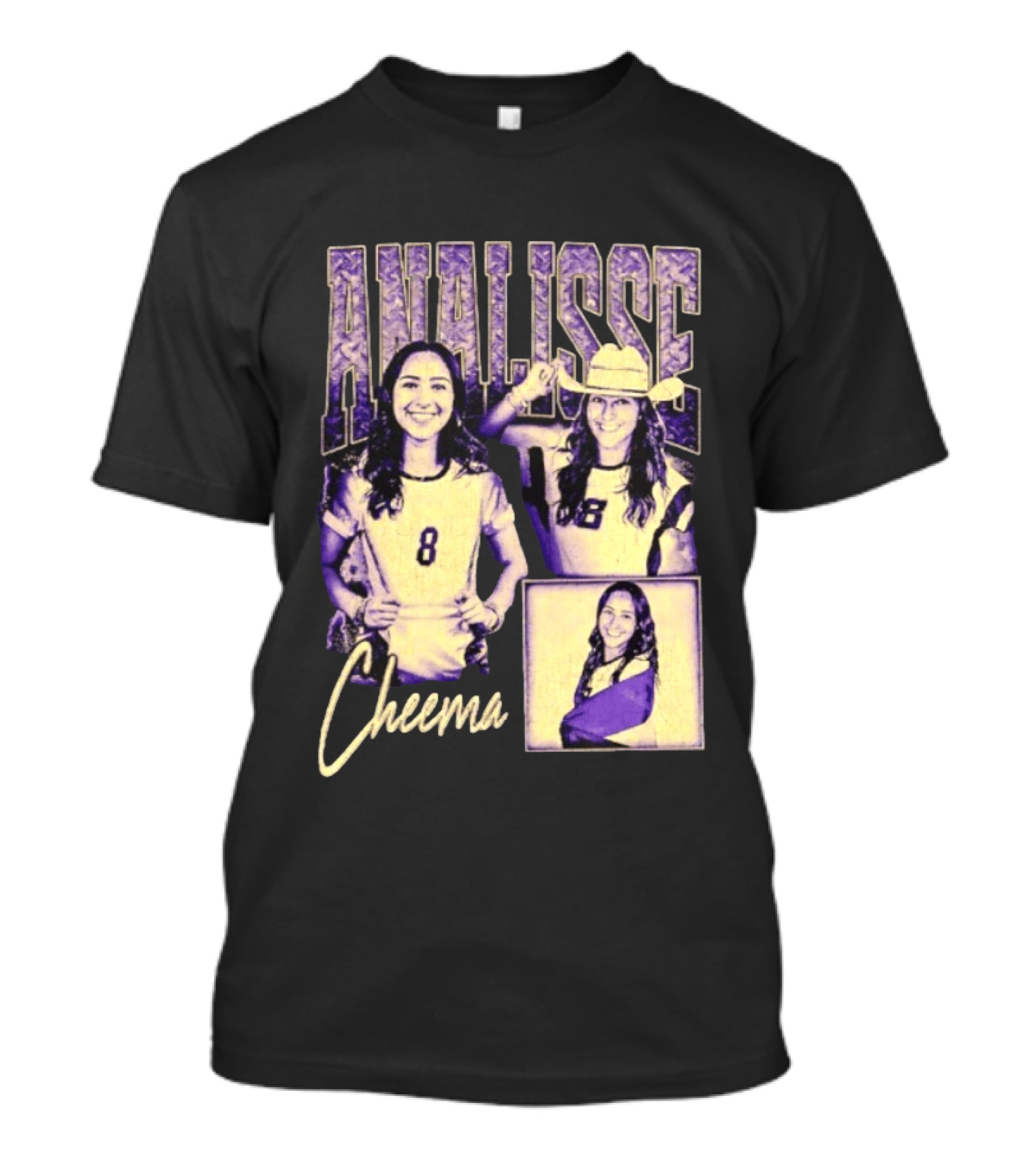 Analisse Cheema Number 8 Jersey Sports Athlete T-Shirt