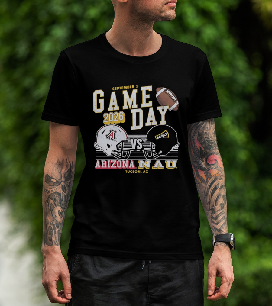 Arizona NAU Game Day September 5 2026 Tucson Helmets Football T-Shirt