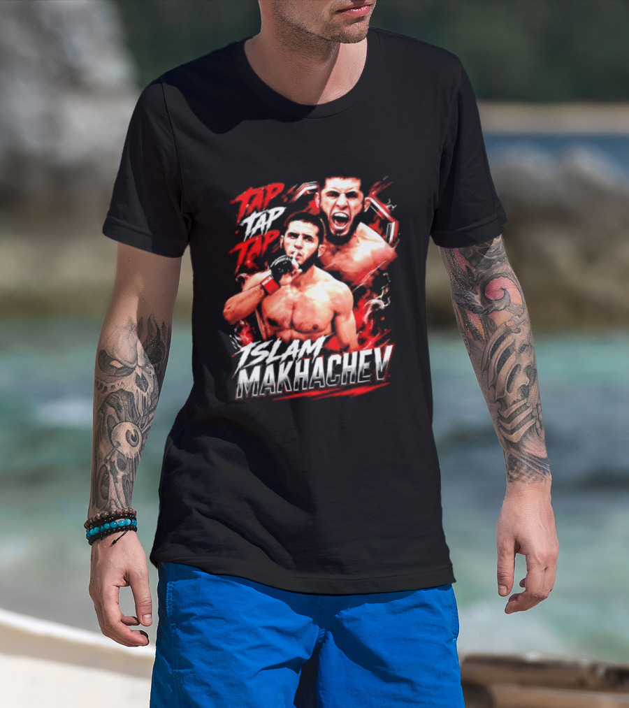 Islam Makhachev Tap Tap Tap UFC MMA Mixed Martial Arts Fighter T-Shirt