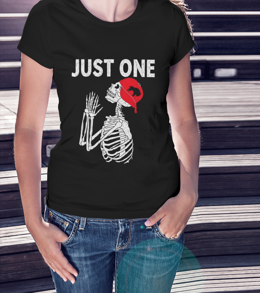 Buffalo Bills Just One Skeleton In Red Cap T-Shirt