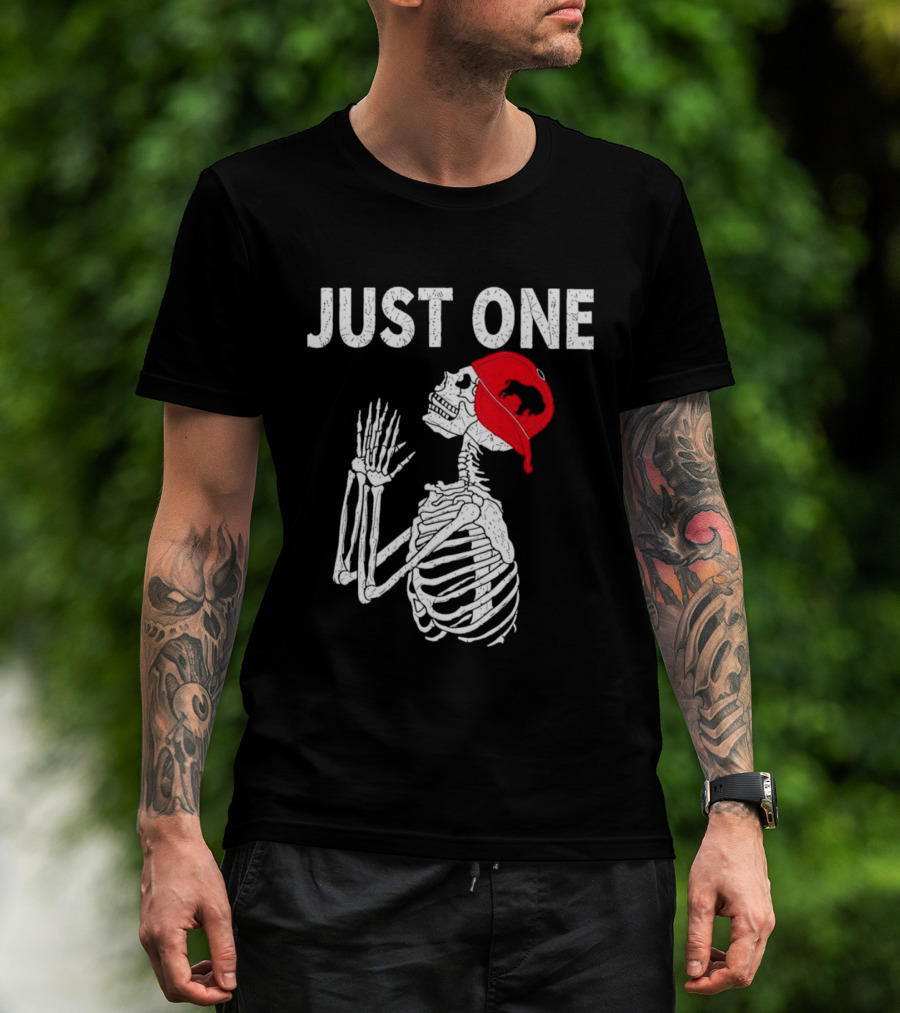 Buffalo Bills Just One Skeleton In Red Cap T-Shirt