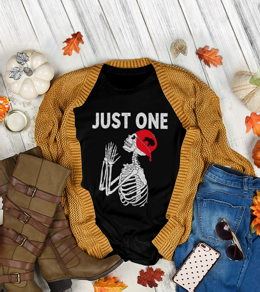 Buffalo Bills Just One Skeleton In Red Cap T-Shirt