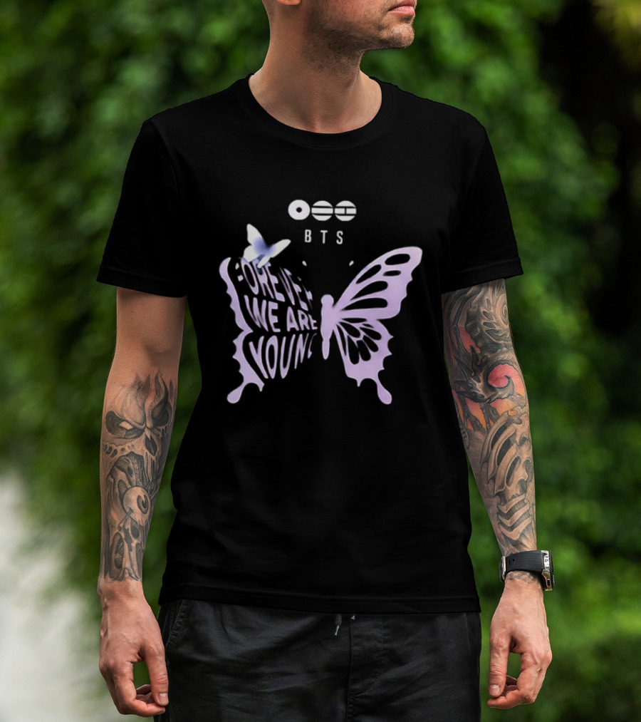 BTS Forever We Are Young Butterfly Symbol 2 Sided T-Shirt