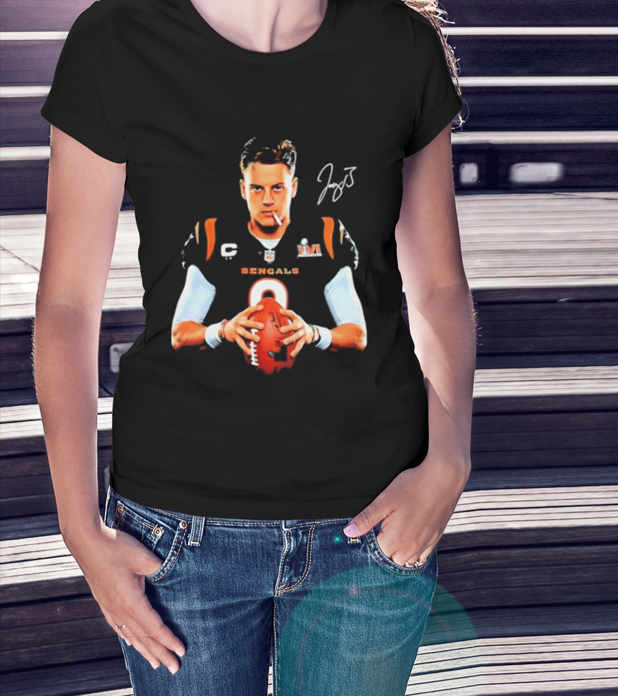 Cincinnati Bengals Joe Burrow Smoking Joey B Signature T-Shirt