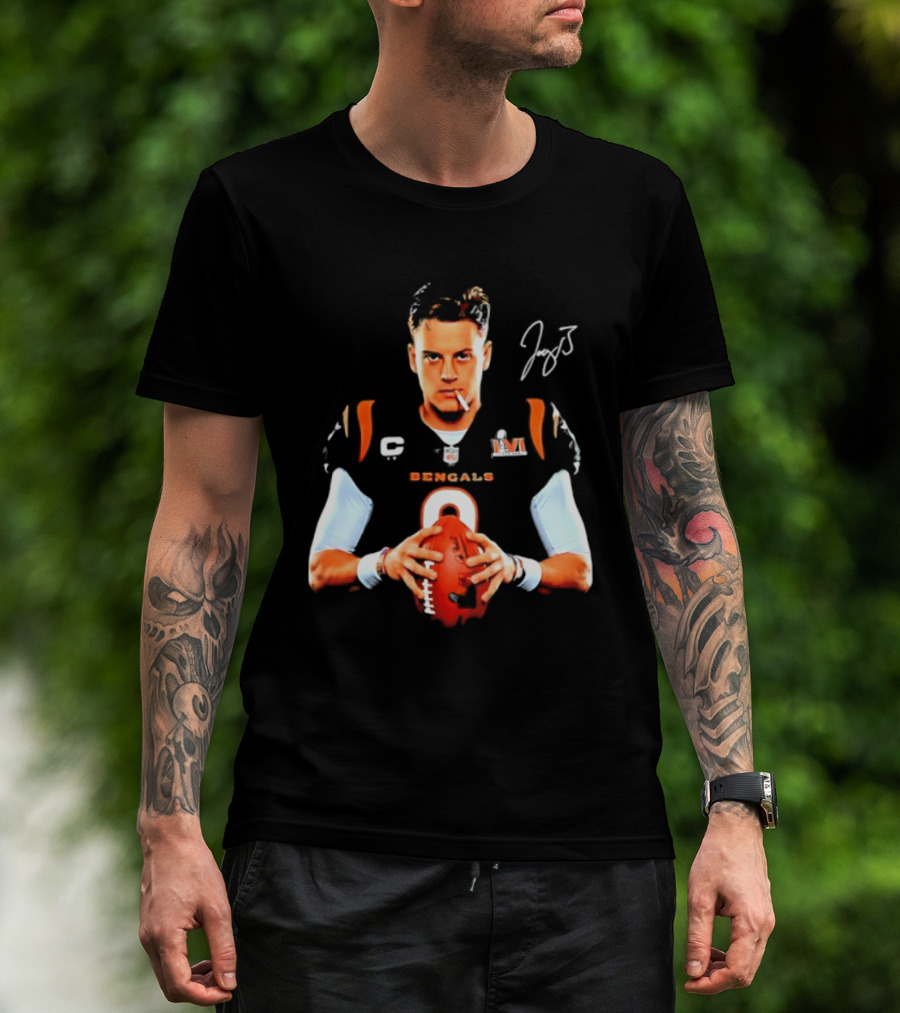 Cincinnati Bengals Joe Burrow Smoking Joey B Signature T-Shirt