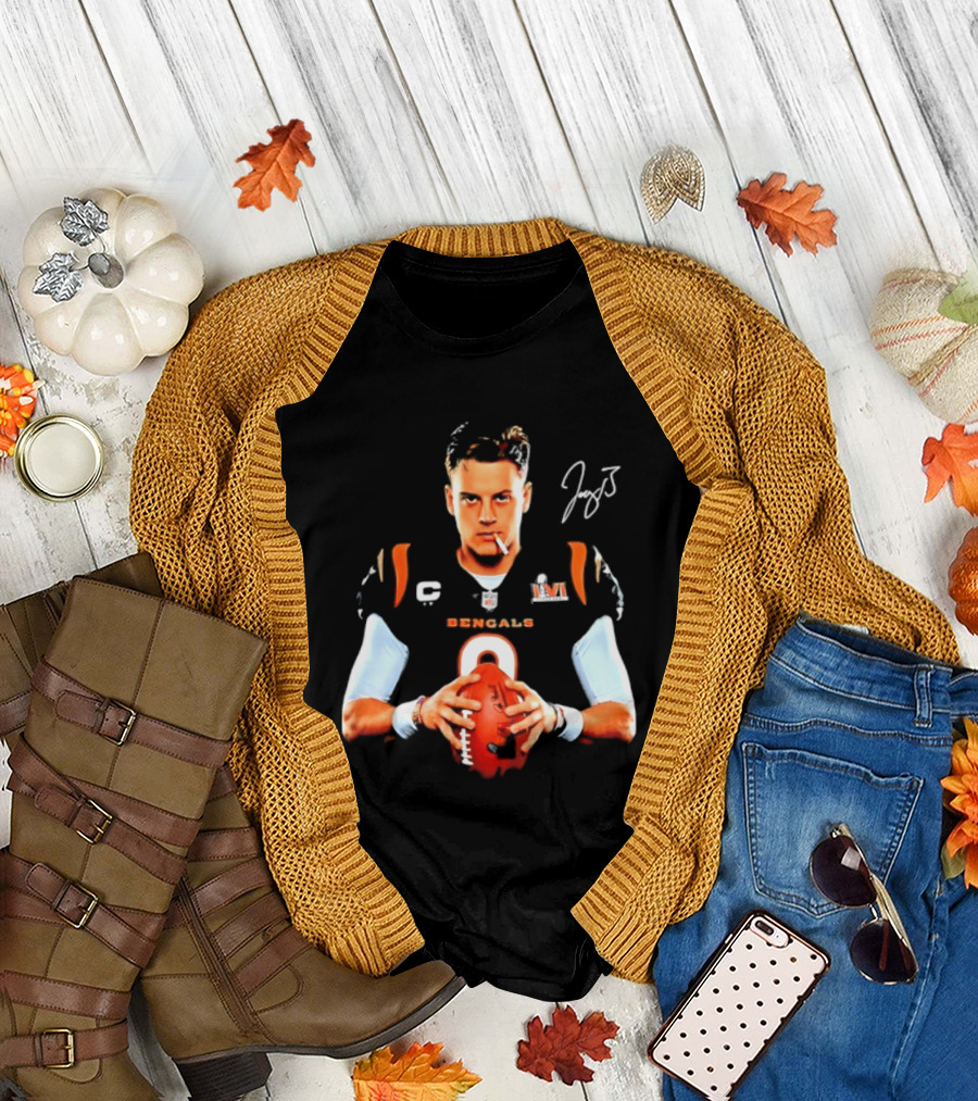 Cincinnati Bengals Joe Burrow Smoking Joey B Signature T-Shirt