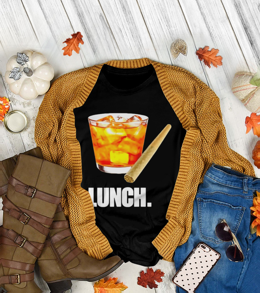 Lunch Whiskey Cigar Drinking Smoking T-Shirt