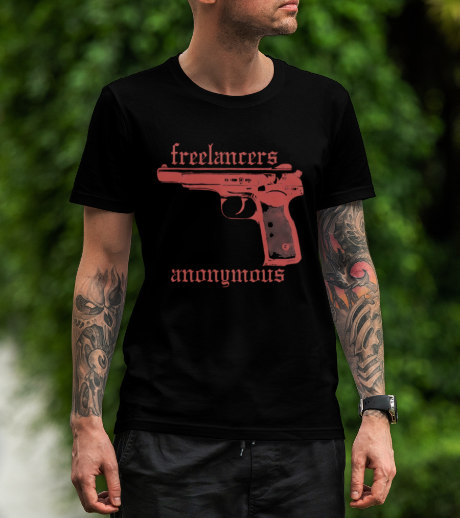 Freelancers Anonymous Gun Image T-Shirt