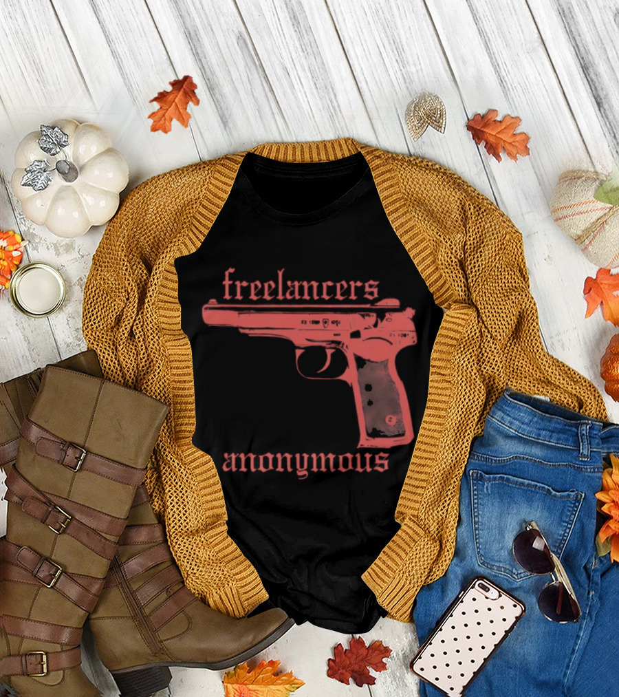 Freelancers Anonymous Gun Image T-Shirt
