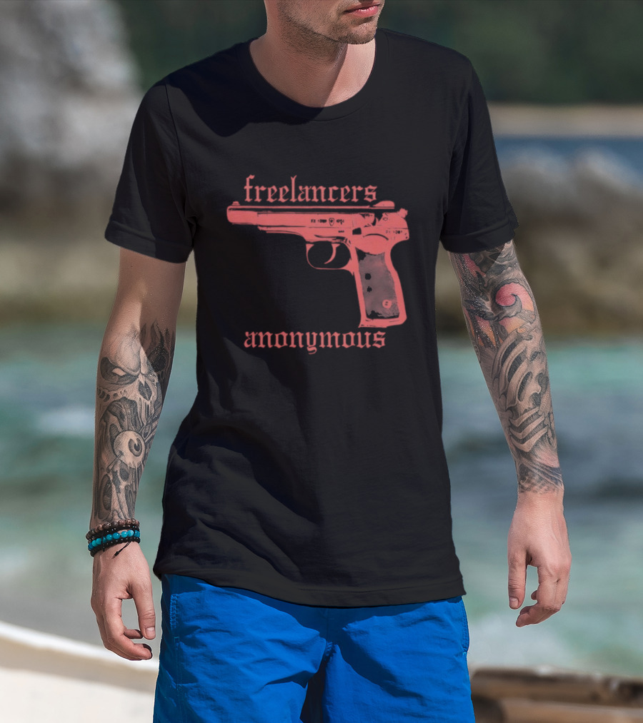 Freelancers Anonymous Gun Image T-Shirt