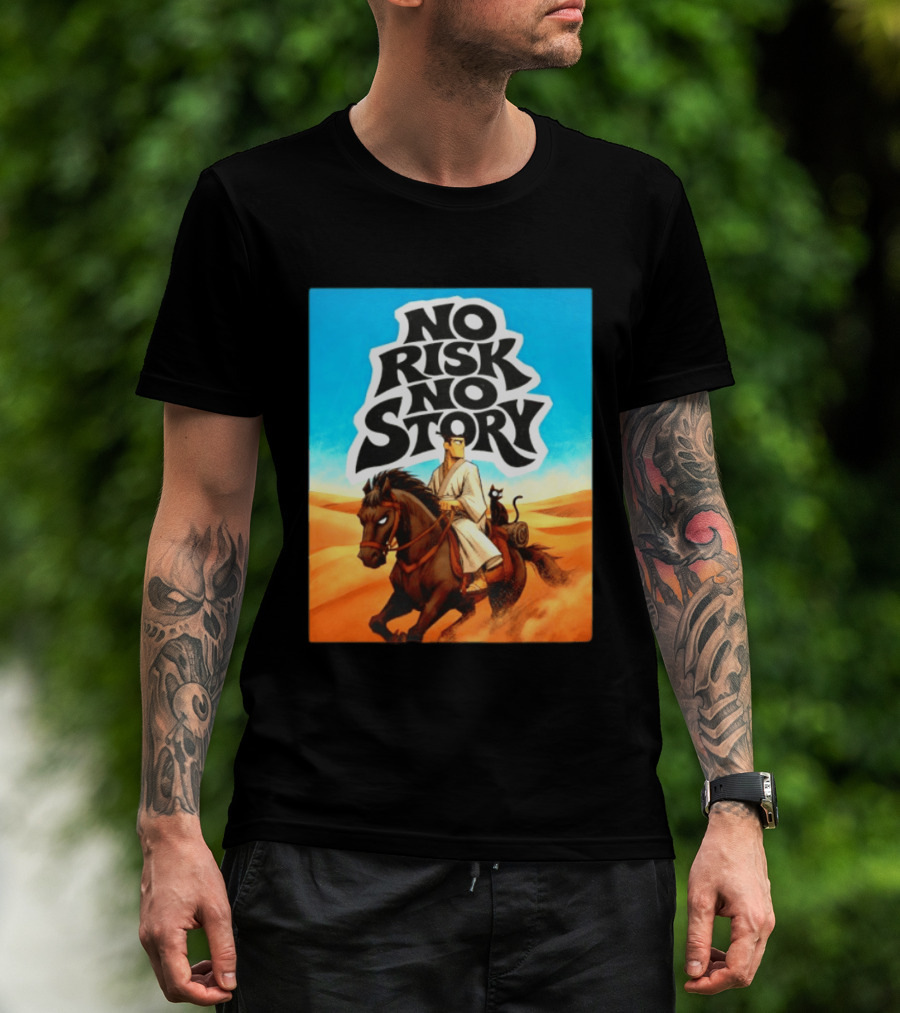 No Risk No Story Samurai Jack Cartoon Network Desert Adventure T-Shirt