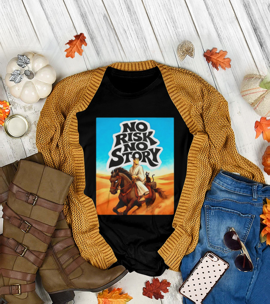No Risk No Story Samurai Jack Cartoon Network Desert Adventure T-Shirt