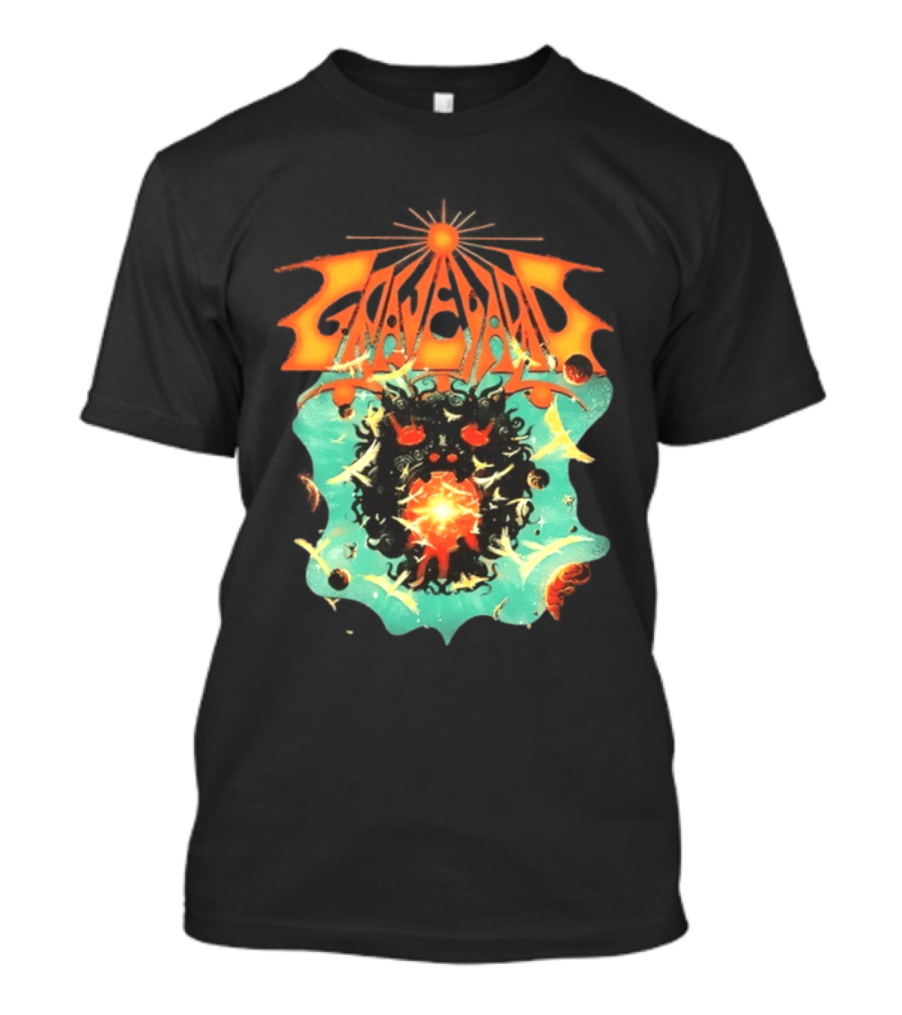 Graveyard Cosmic Energy Explosion With Surreal T-Shirt