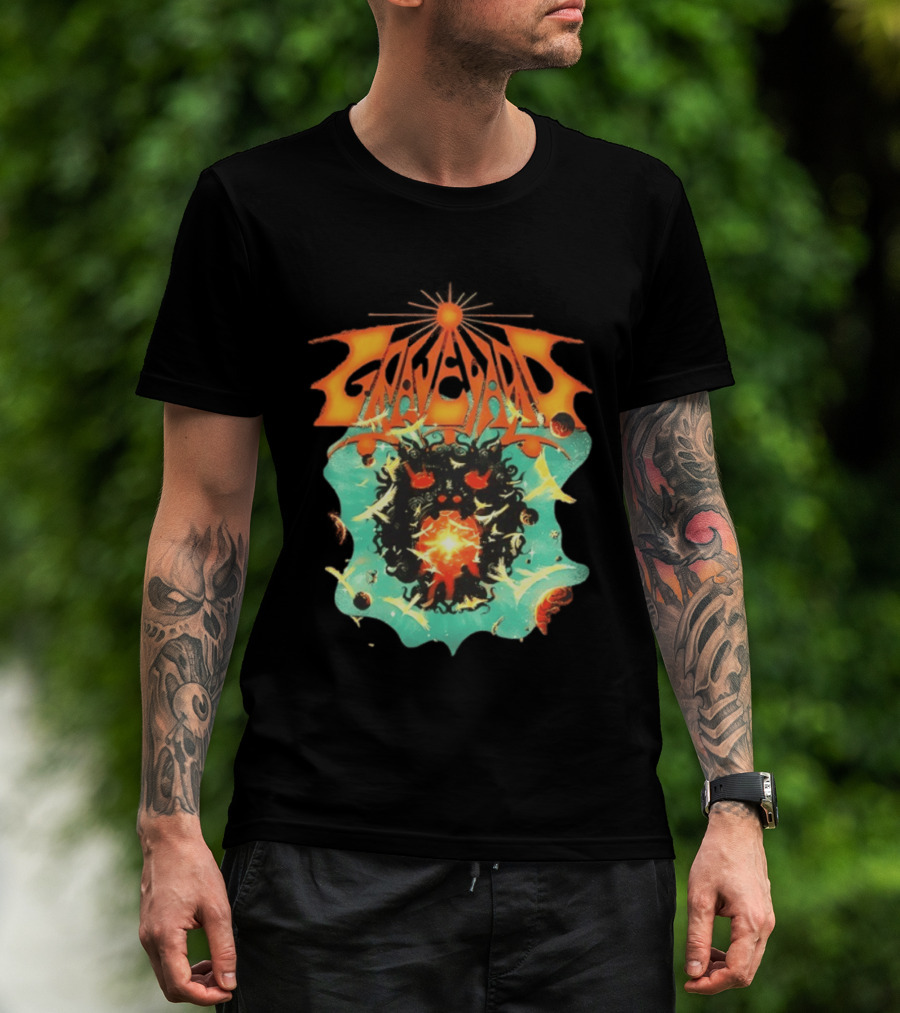 Graveyard Cosmic Energy Explosion With Surreal T-Shirt