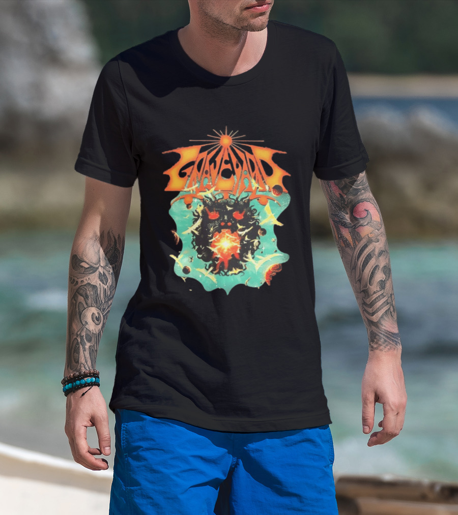 Graveyard Cosmic Energy Explosion With Surreal T-Shirt