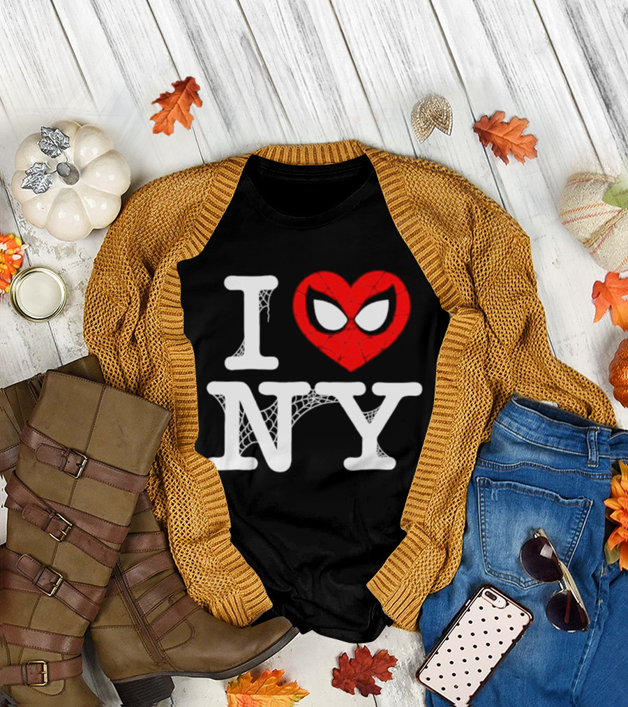 I Love NY Spider Man Marvel Superhero Iconic Web T-Shirt