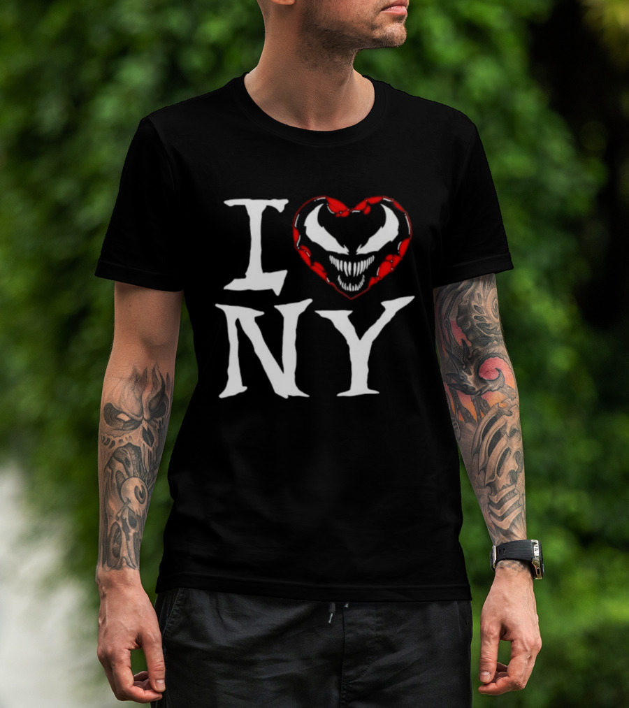 I Love New York Venom Heart Marvel Symbiote T-Shirt