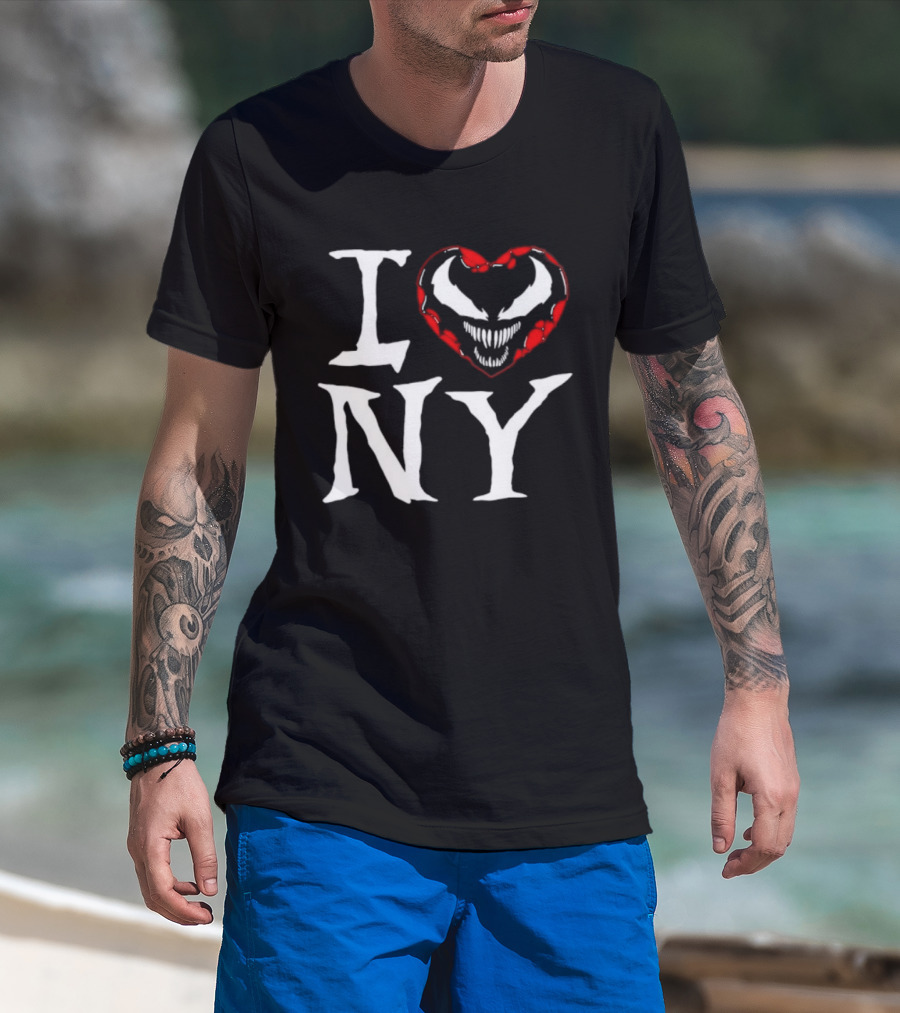 I Love New York Venom Heart Marvel Symbiote T-Shirt