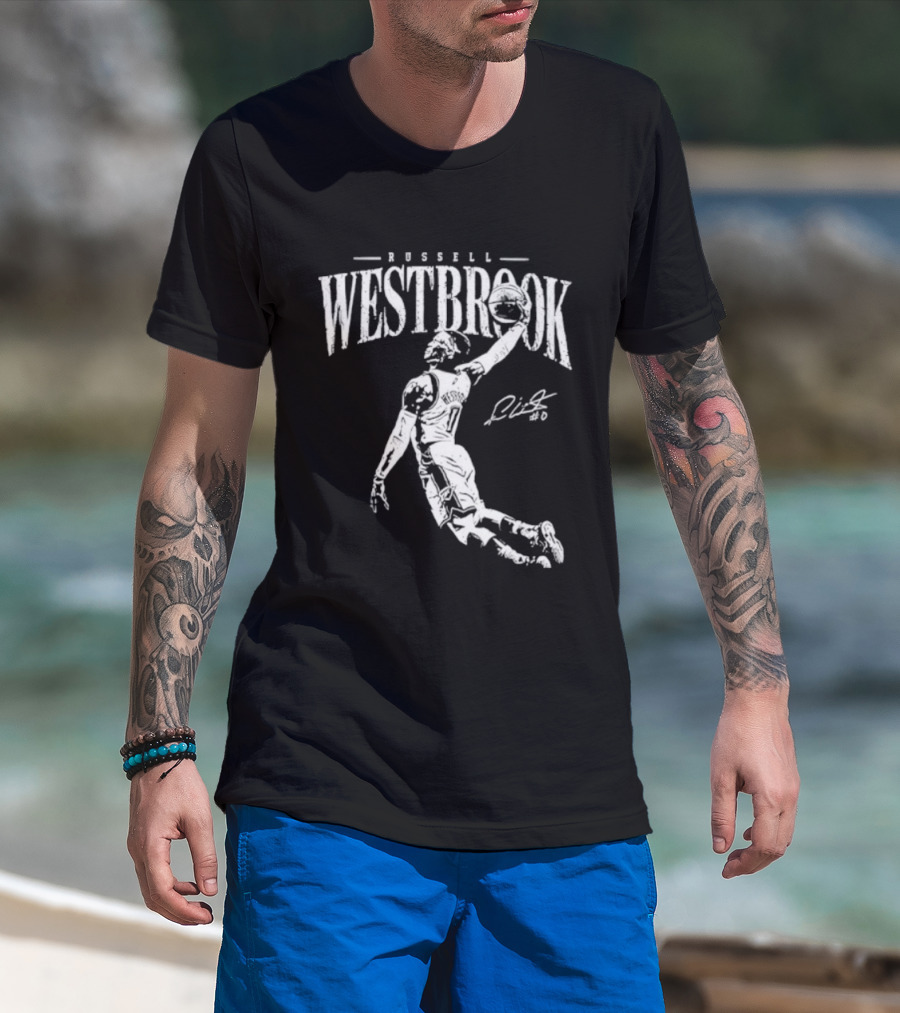 Russell Westbrook Oklahoma City Thunder Dunk Signature Basketball T-Shirt