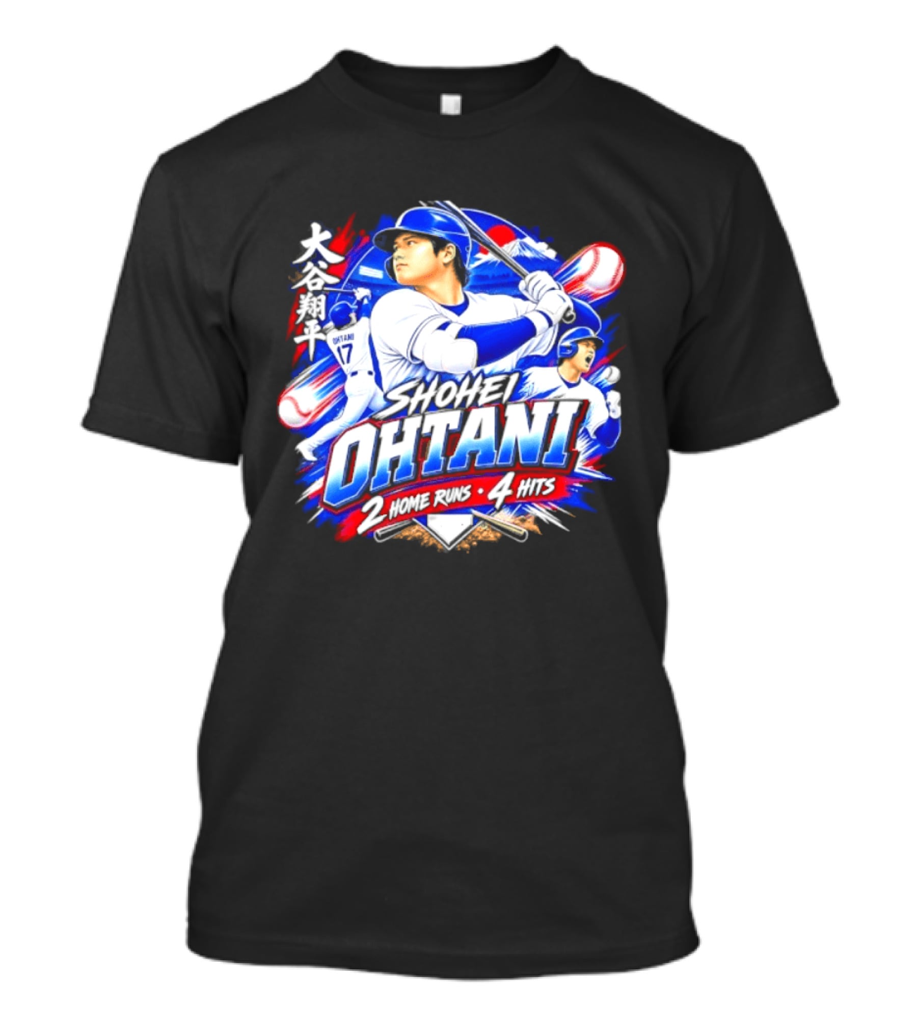 Shohei Ohtani 2 Home Runs 4 Hits Baseball Los Angeles 17 Player T-Shirt
