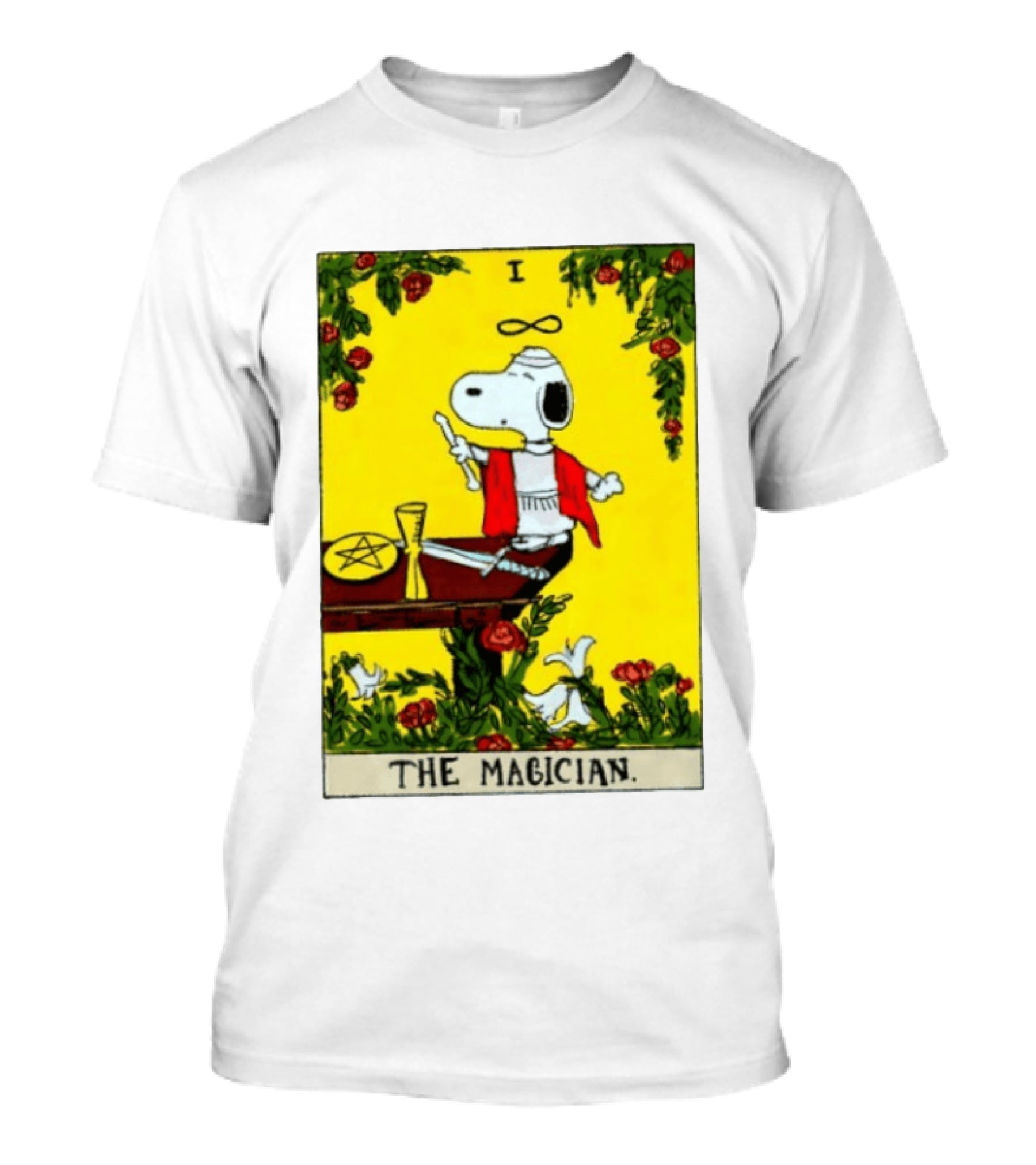 Snoopy Peanuts The Magician Tarot Card T-Shirt