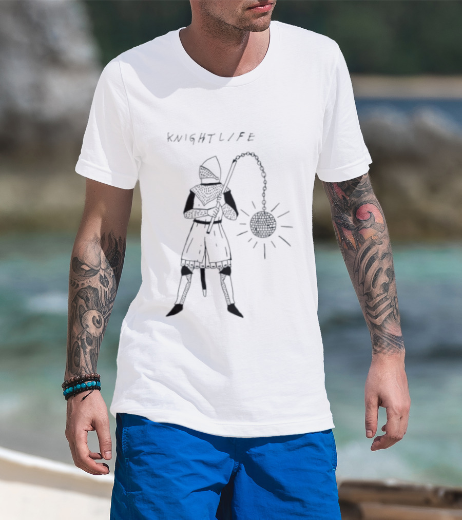 Knight Life Disco Ball Mace Medieval T-Shirt