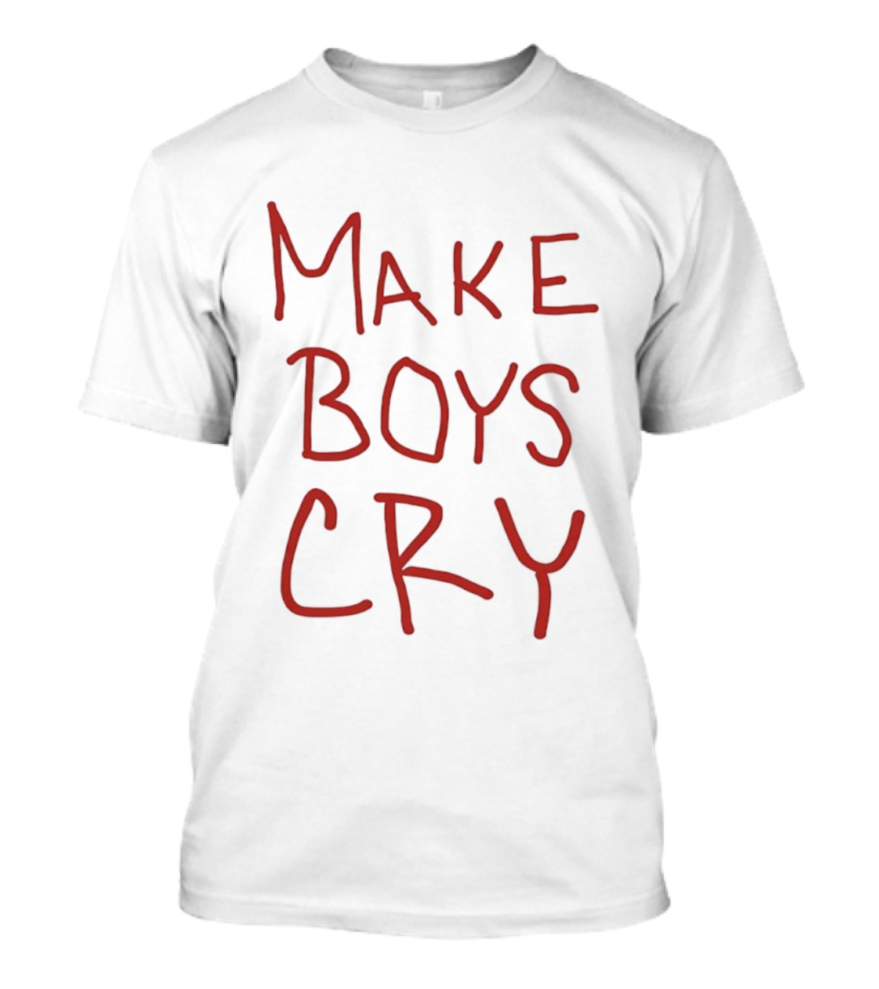 Make Boys Cry Aesthetic Y2K Trendy Red T-Shirt