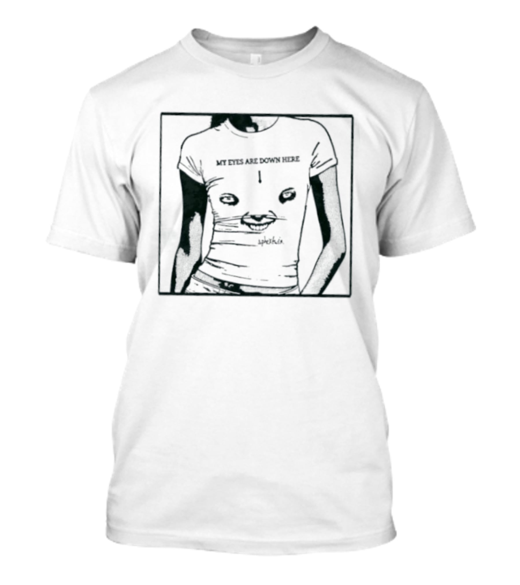My Eyes Are Down Here Aphex Twin Richard D James Text And Visual Humor T-Shirt