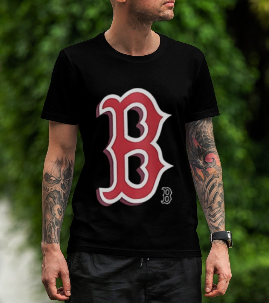 Boston Red Sox Cartoon B Two Sided T-Shirt