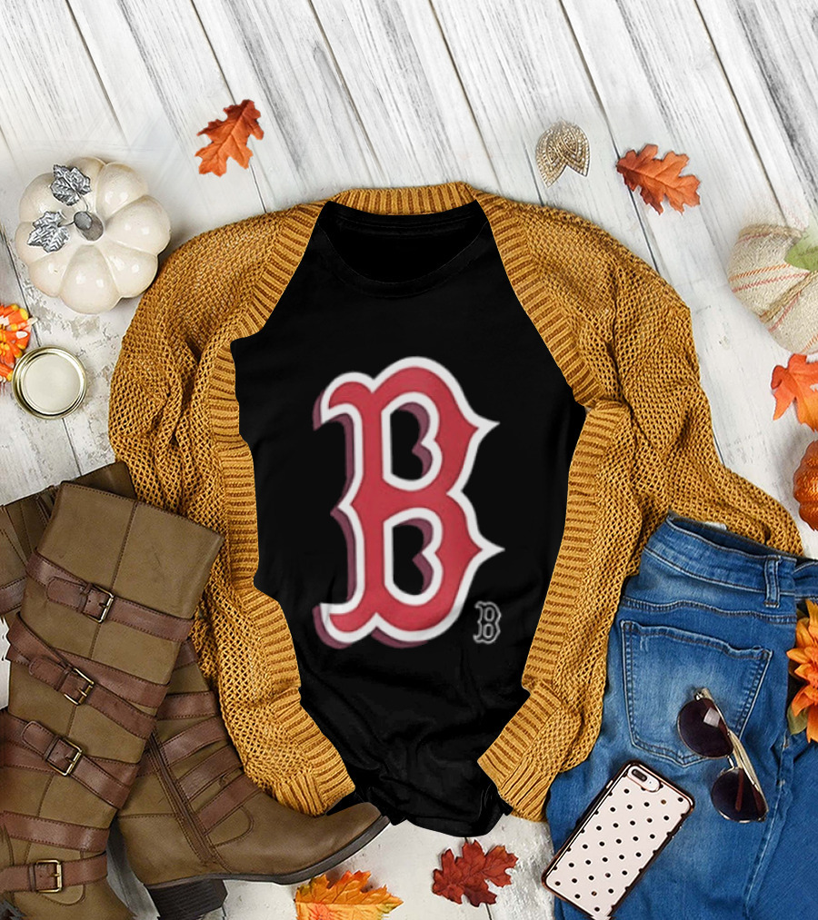 Boston Red Sox Cartoon B Two Sided T-Shirt