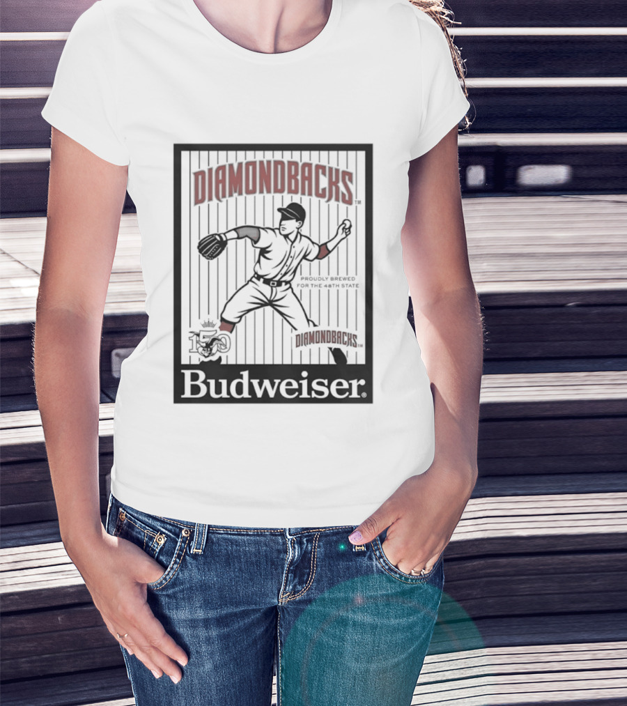 Arizona Diamondbacks Baseball Celebrating 150 Years Budweiser T-Shirt