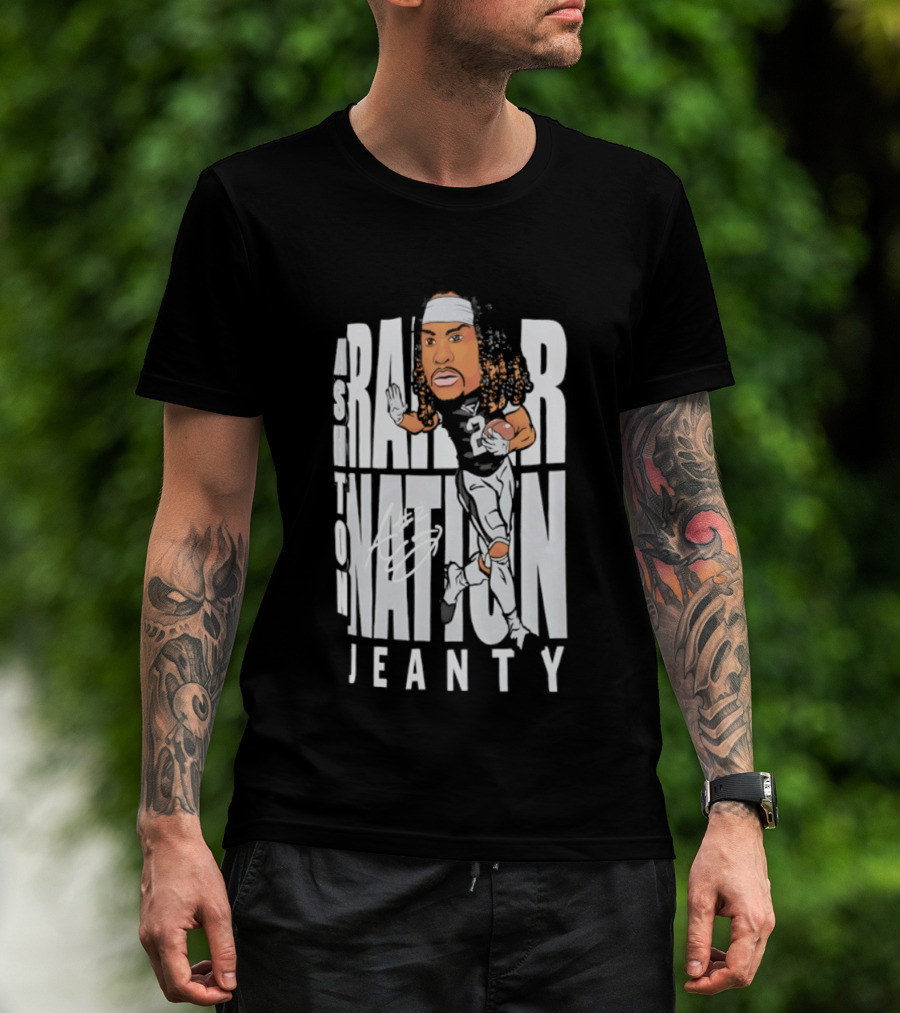 Las Vegas Raiders Raider Nation Ashton Jeanty Caricature T-Shirt