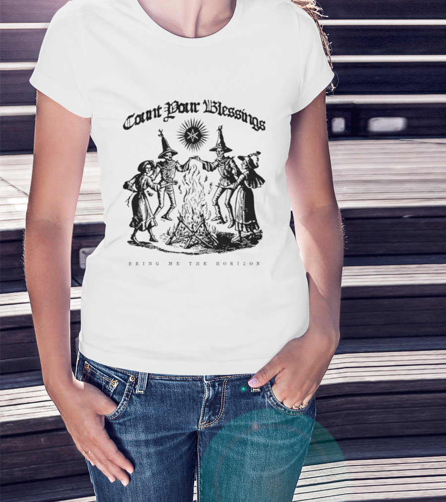 Count Your Blessings Bring Me The Horizon Witchy Ritual Circle T-Shirt