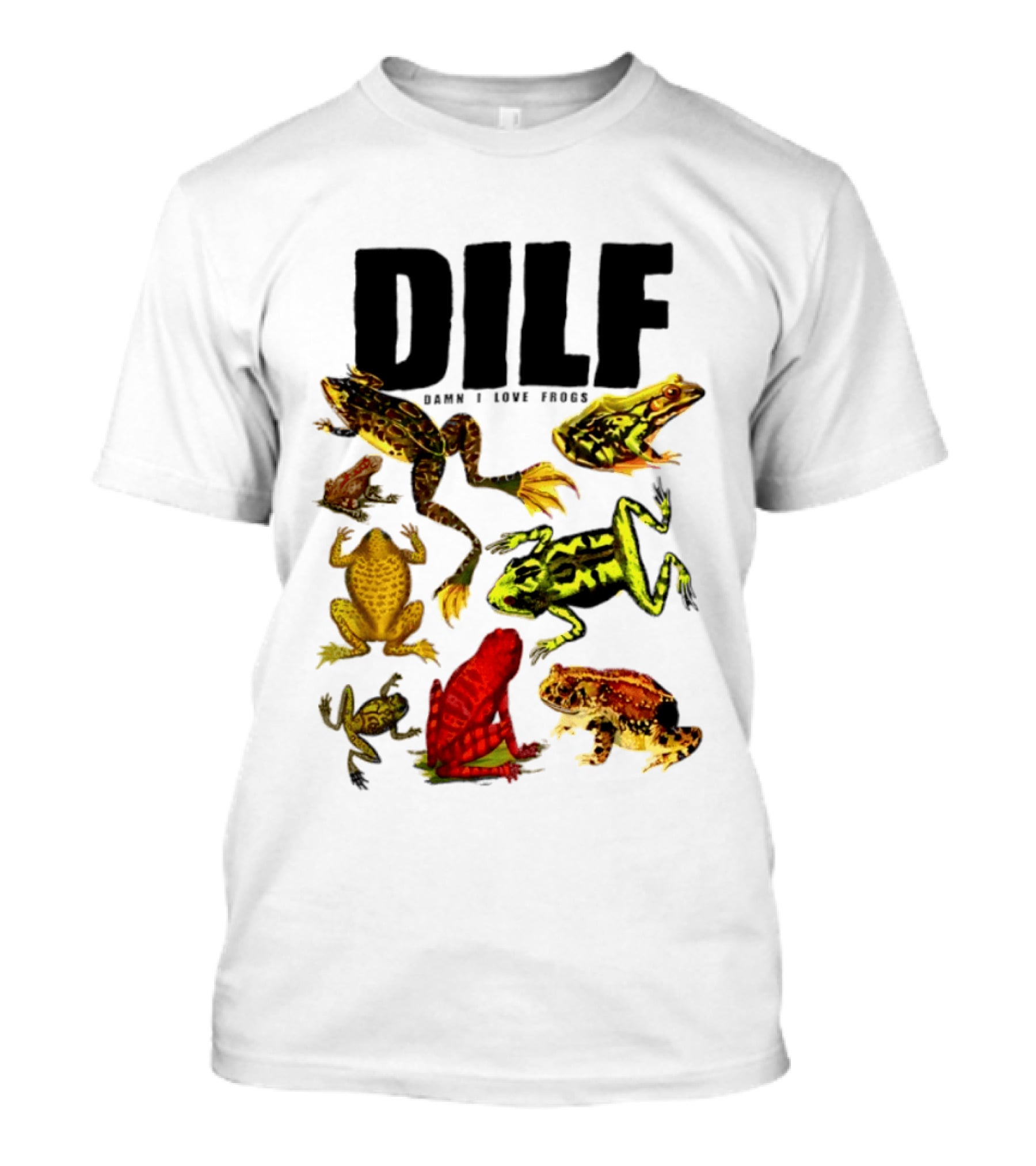 DILF Damn I Love Frogs Frog Lover Amphibian Collection T-Shirt