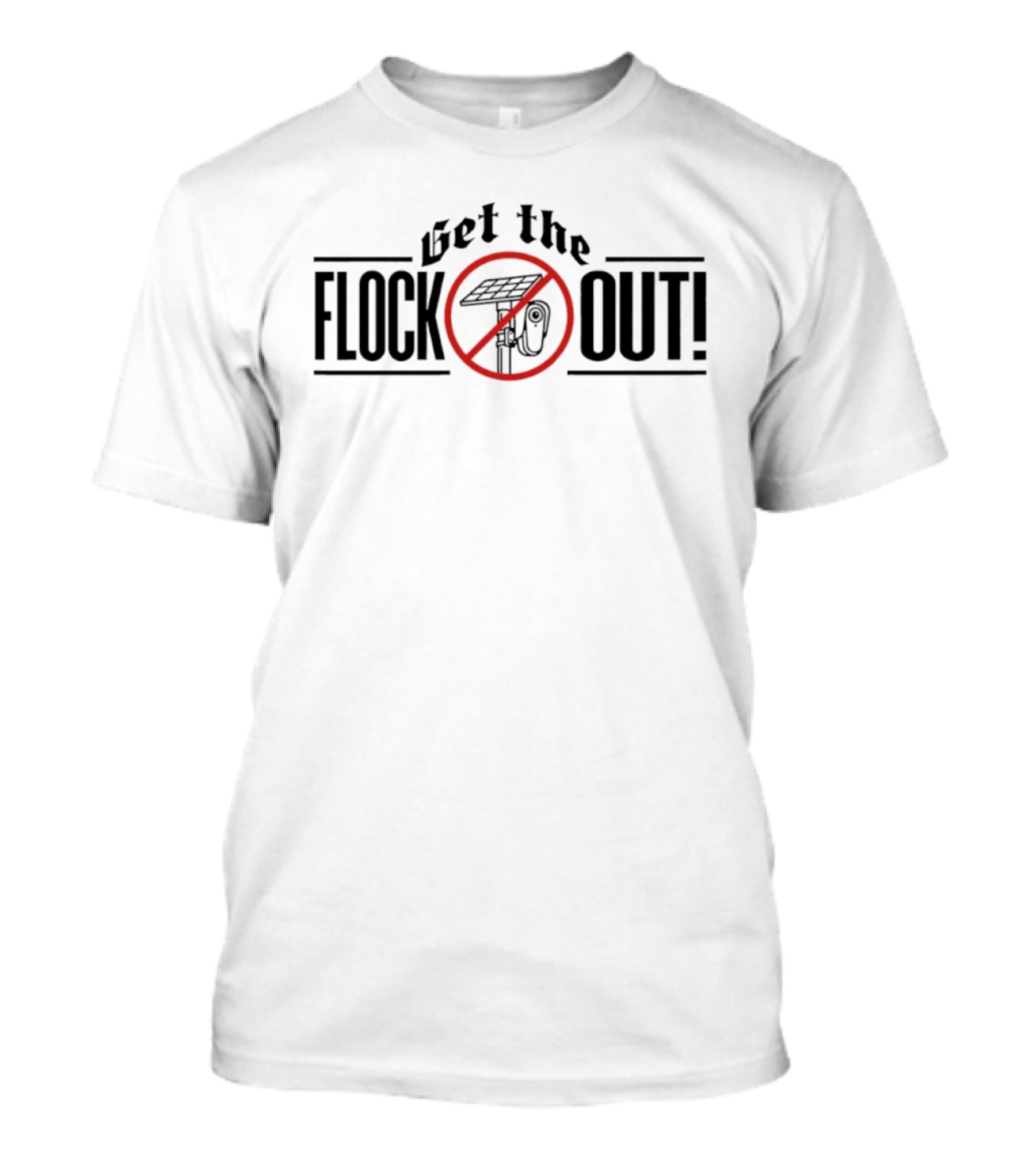Get The Flock Out No Microphone Symbol With Slash T-Shirt