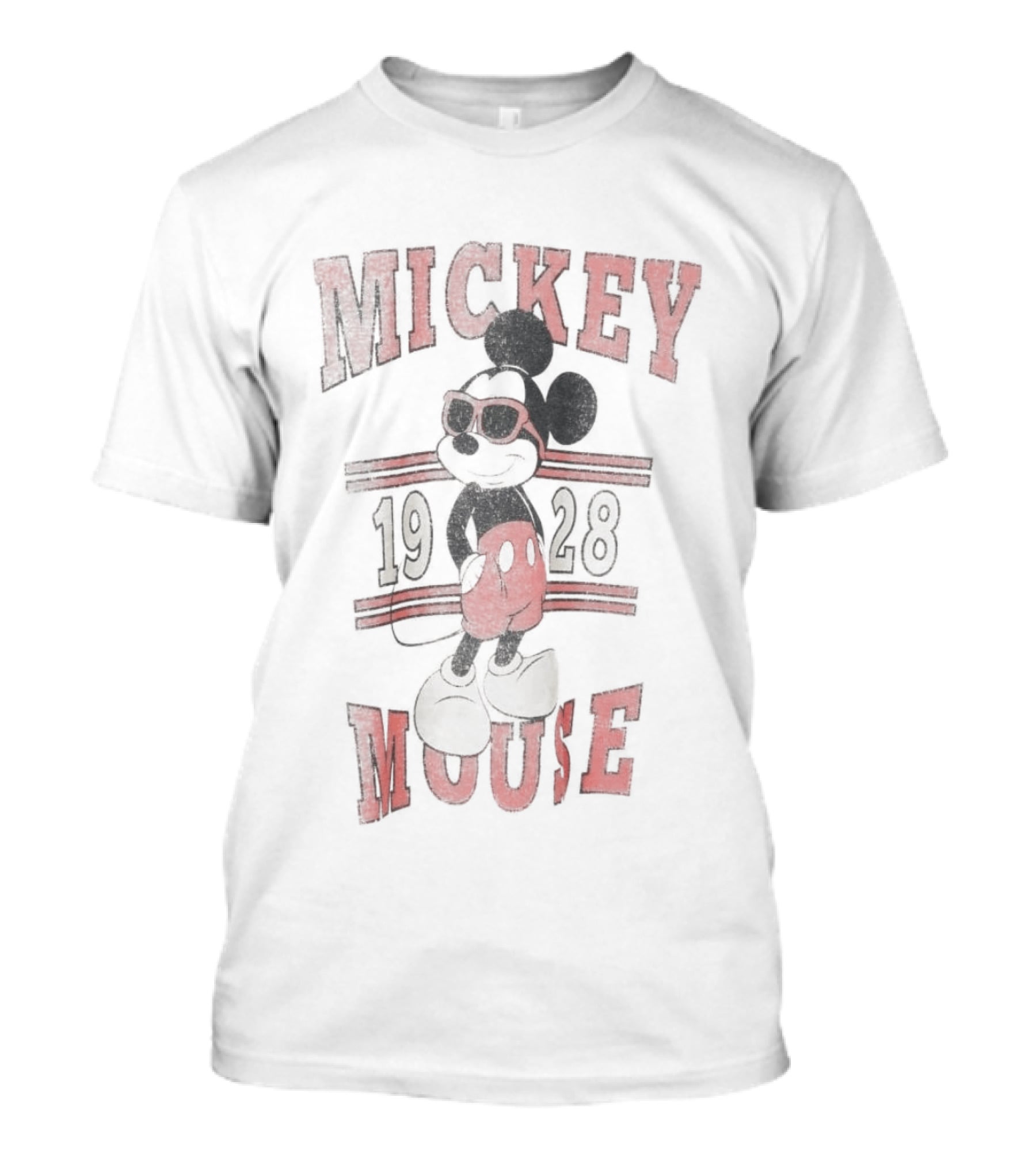 Mickey Mouse 1928 Vintage Red Sunglasses T-Shirt