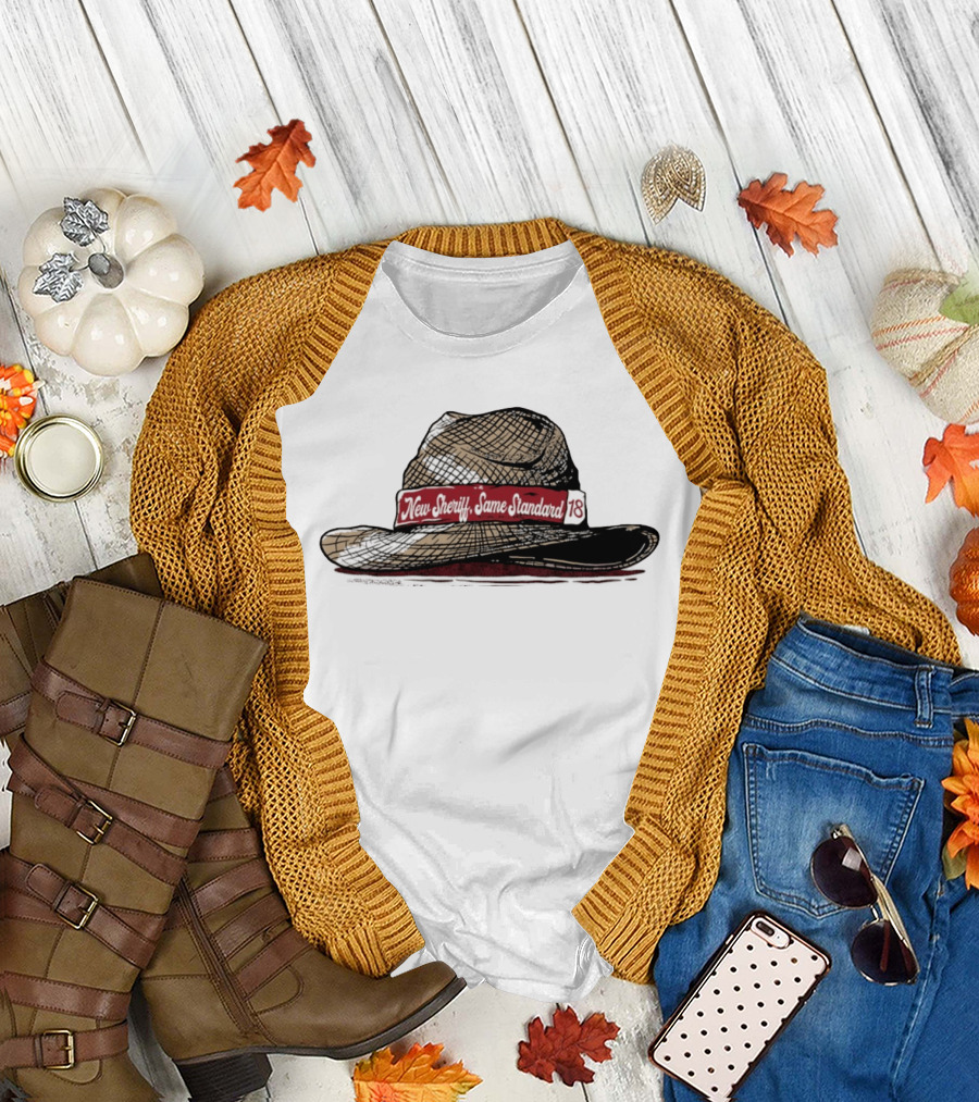 New Sheriff Same Standard 18 Hat Graphic With Textured T-Shirt