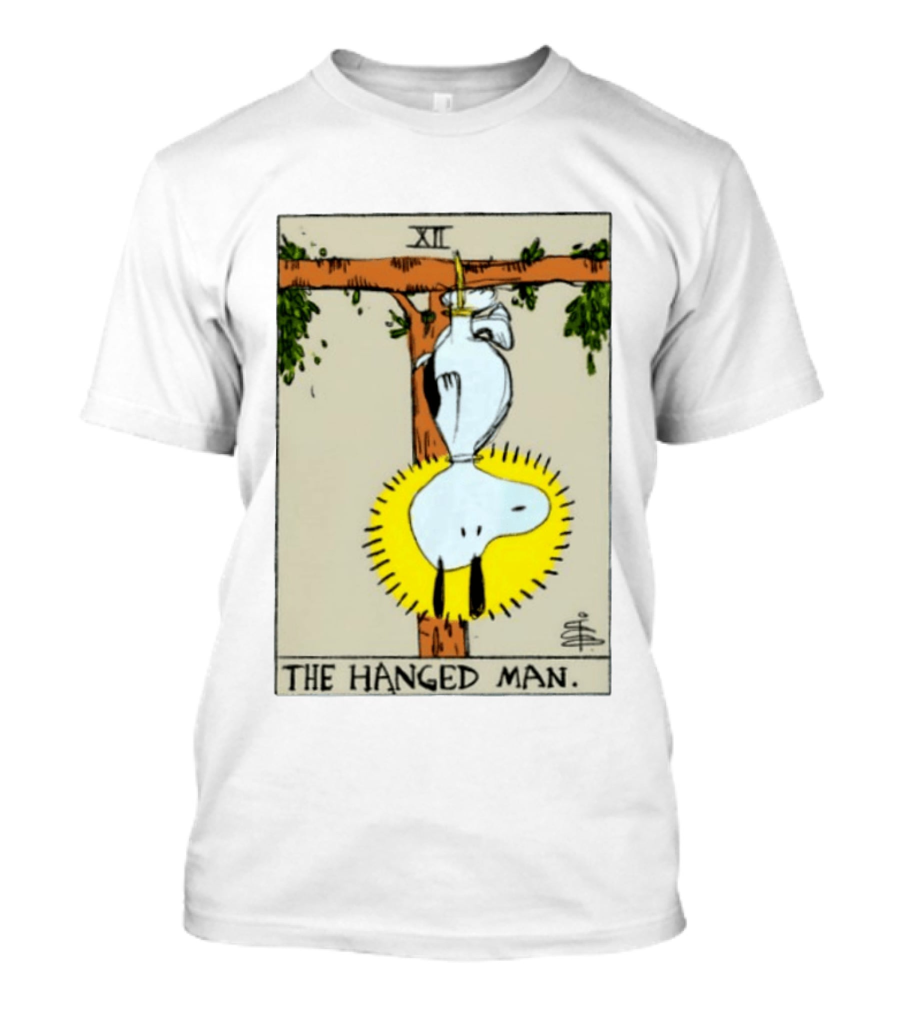 Snoopy The Hanged Man Tarot Card XII Peanuts T-Shirt
