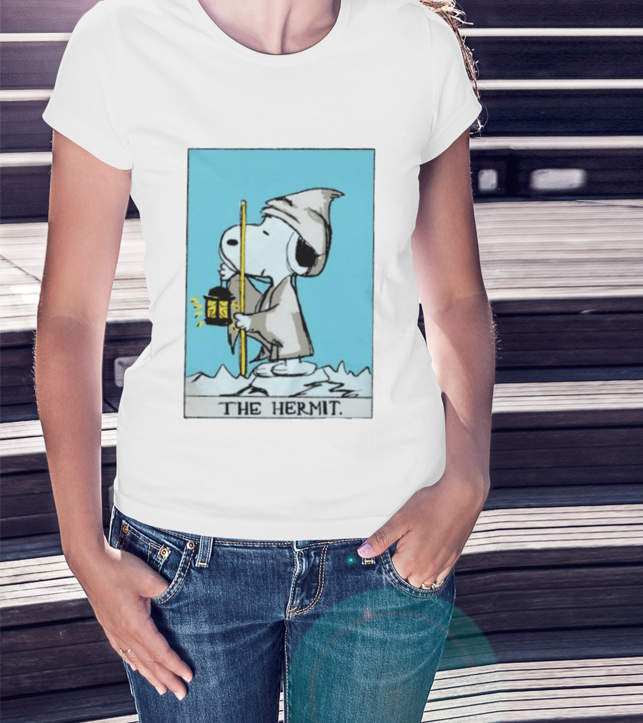 Snoopy The Hermit Tarot Peanuts Charlie Brown T-Shirt