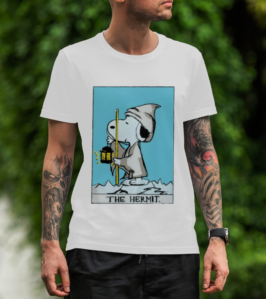 Snoopy The Hermit Tarot Peanuts Charlie Brown T-Shirt