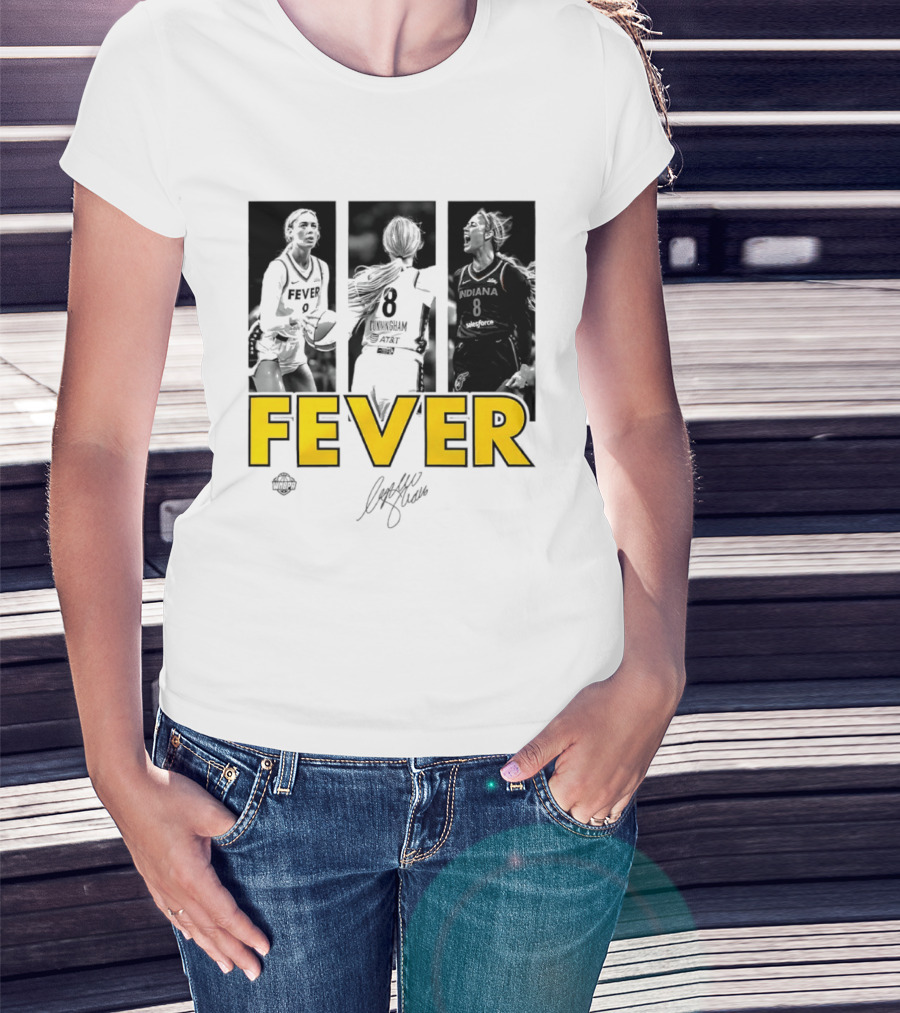 Sophie Cunningham Indiana Fever 8 Signature WNBA Player Collage T-Shirt