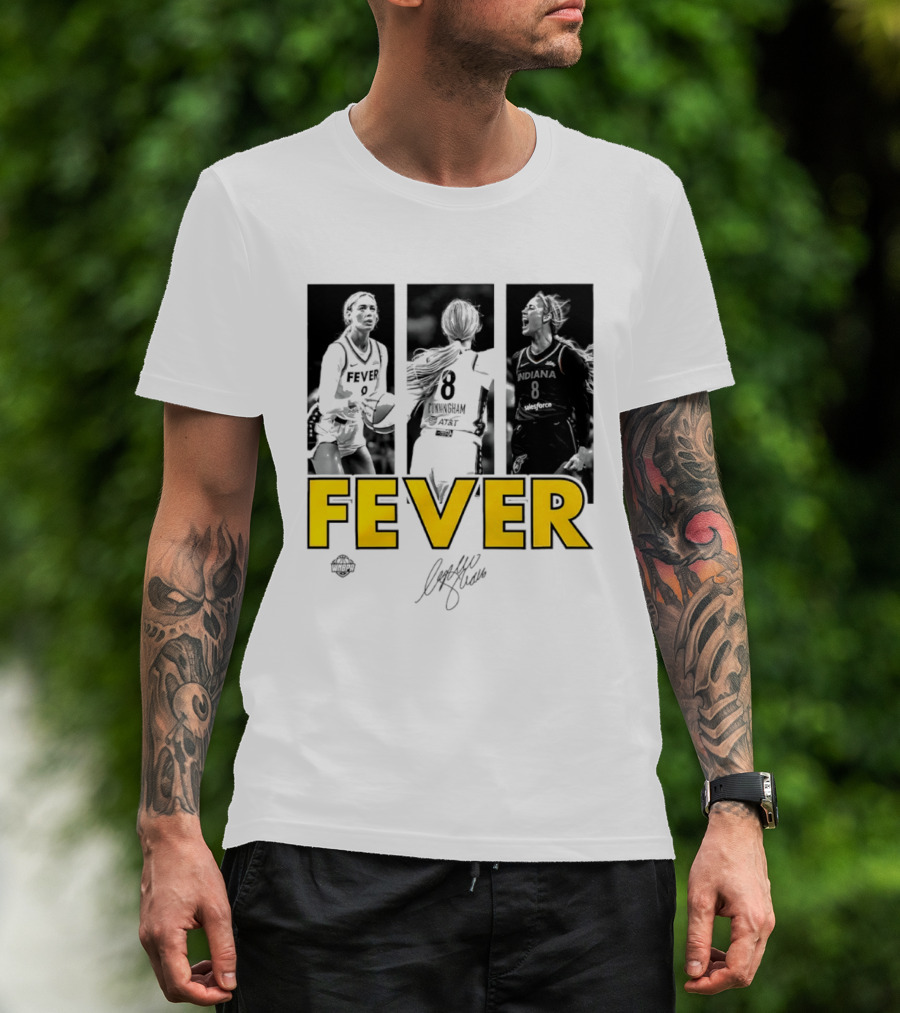 Sophie Cunningham Indiana Fever 8 Signature WNBA Player Collage T-Shirt