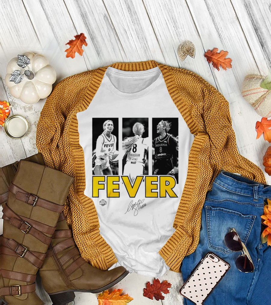 Sophie Cunningham Indiana Fever 8 Signature WNBA Player Collage T-Shirt
