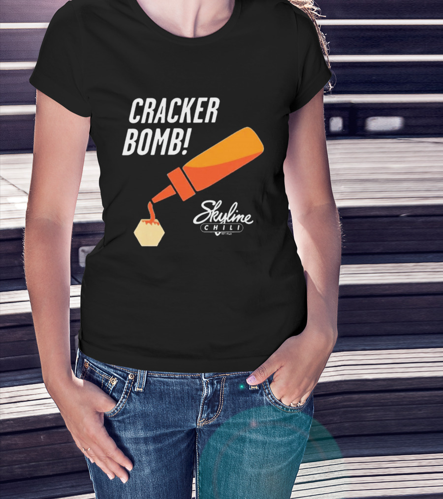 Cracker Bomb Skyline Chili Hot Sauce Fun T-Shirt